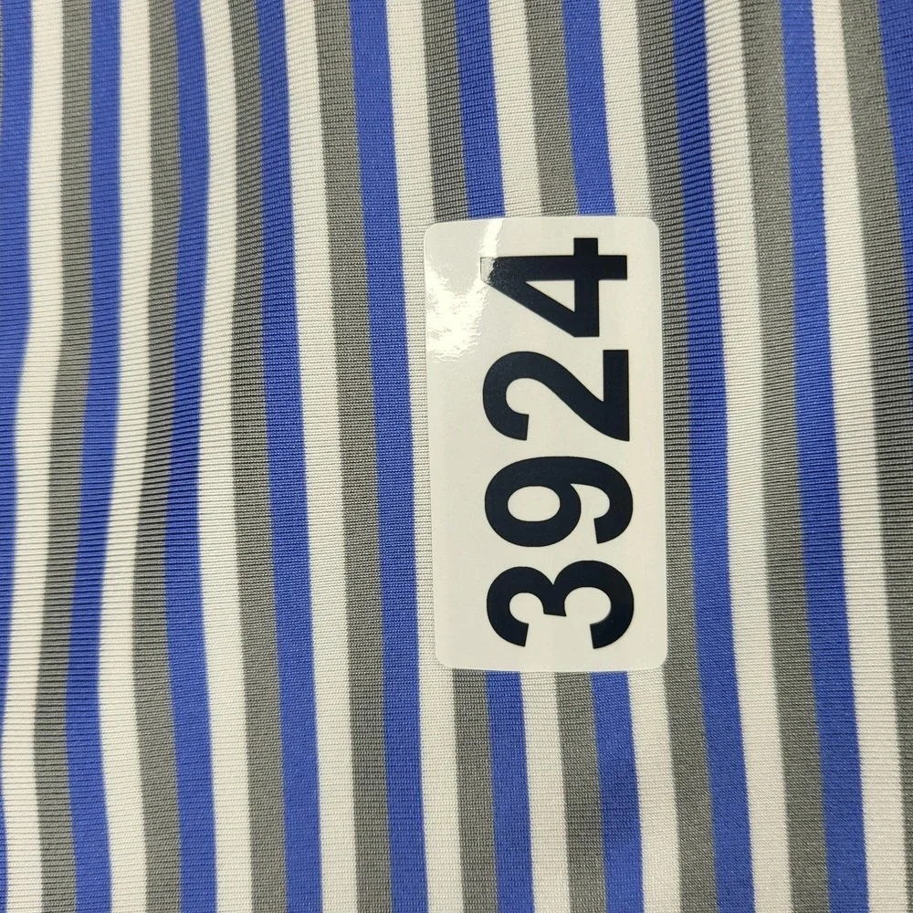 RLX Ralph Lauren Polo Shirt‎ Mens Large Blue Striped Golf Wicking Performance